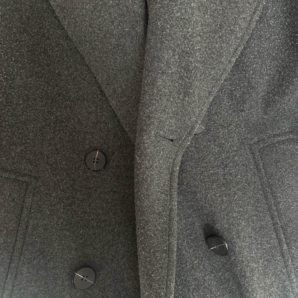 Women's Gray Double-Breasted Coat - Picture 4 of 4